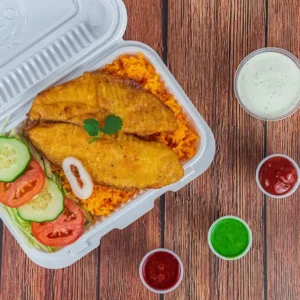 Tilapia Fry Over Rice